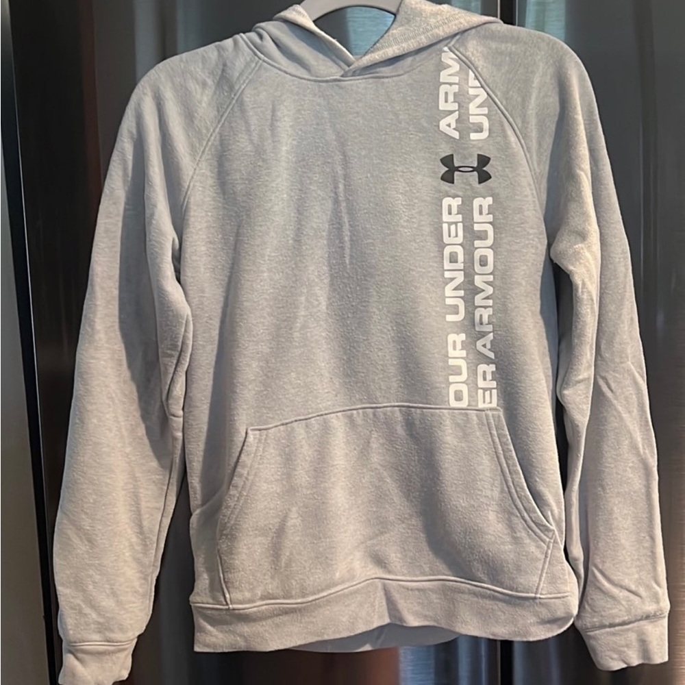 Boys light grey Under Armour Hoodie